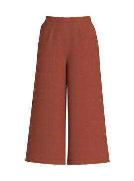 Pantaloni coulotte Vila Prisilla color terracotta per donna