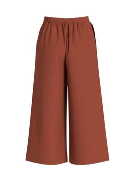 Pantaloni coulotte Vila Prisilla color terracotta per donna