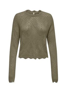 Maglia verde Only Pamela per donna