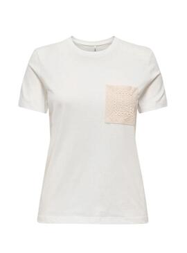 Maglietta bianca Only Lenja per donna