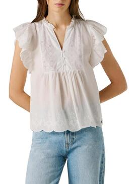 Camicetta Pepe Jeans Daki bianca per donna