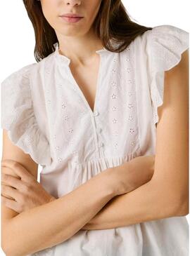 Camicetta Pepe Jeans Daki bianca per donna