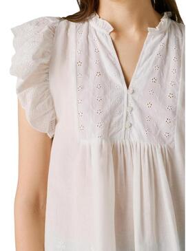 Camicetta Pepe Jeans Daki bianca per donna