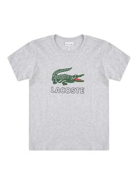 T-Shirt Lacoste Croc Grigio Per Bambino