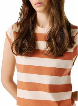 Abito Pepe Jeans viola beige e arancione per donna