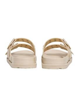 Sandali Pepe Jeans Ocean Studs beige per donna.