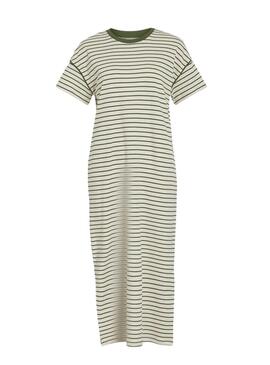 Abito Vila Sinny bianco e verde per donna