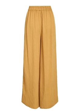 Pantaloni Vila Loransa mostarda per donna