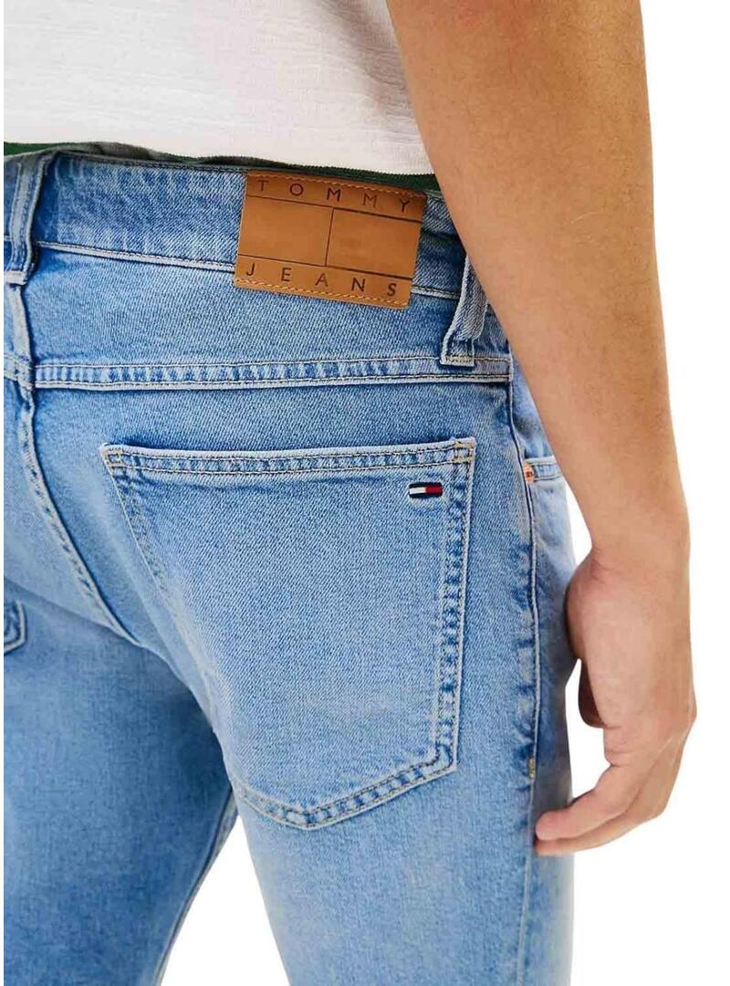 Bermuda in denim Tommy Jeans Ronnie lavato chiaro per uomo