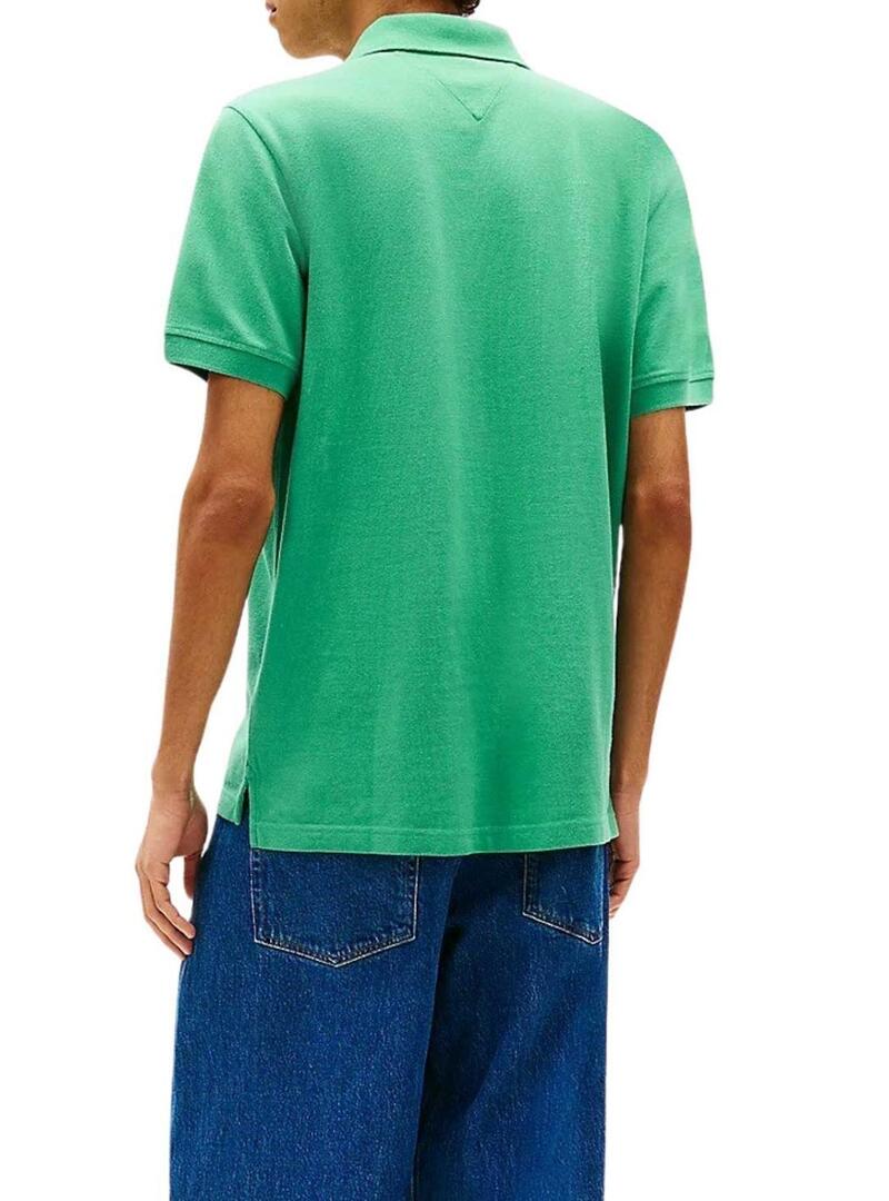 Polo Tommy Jeans Essential verde per uomo
