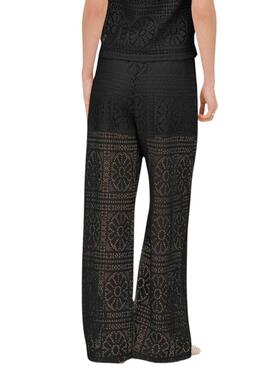 Pantaloni Only Llian Lace neri per donna