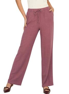 Pantaloni Only Siesta rosa per donna