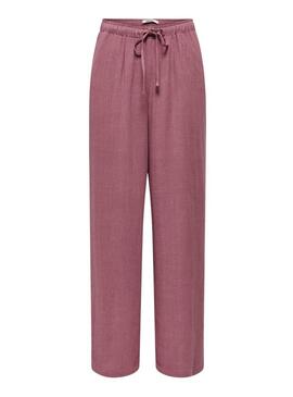 Pantaloni Only Siesta rosa per donna