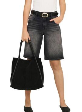 Bermuda in denim Only Mate nero per donna