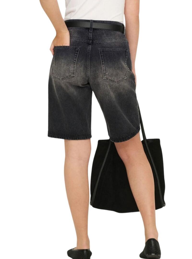 Bermuda in denim Only Mate nero per donna