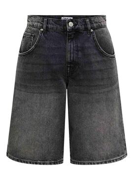 Bermuda in denim Only Mate nero per donna