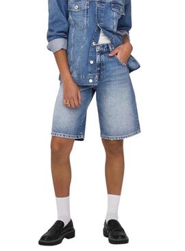 Bermuda in denim Only Mate blu per donna