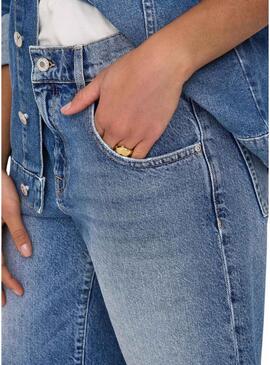 Bermuda in denim Only Mate blu per donna