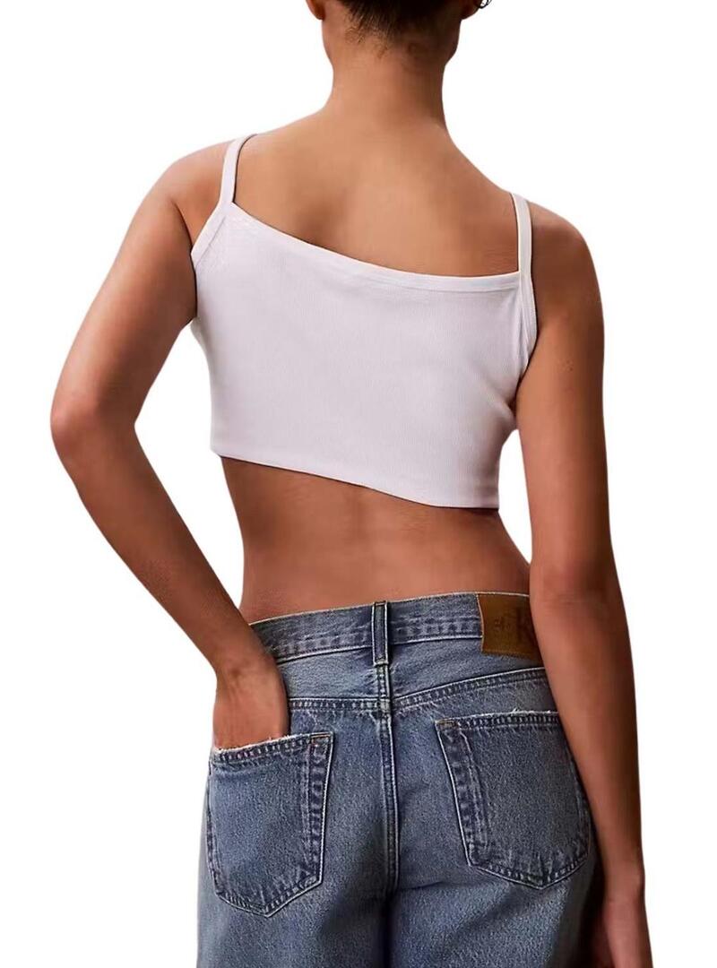 Crop Top Calvin Klein Jeans Baby bianco per donna