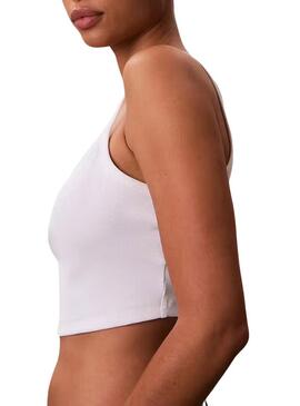 Crop Top Calvin Klein Jeans Baby bianco per donna