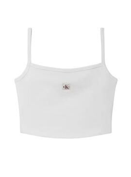 Crop Top Calvin Klein Jeans Baby bianco per donna
