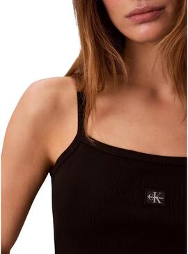 Maglietta corta Calvin Klein Jeans Baby nera per donna.