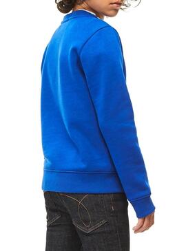 Felpe Calvin Klein Triple Logo blu per Bambino