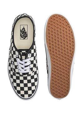 Scarpe da ginnastica Vans Authentic Check nere e bianche per uomo