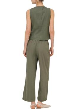 Gilet Only Goa verde per donna