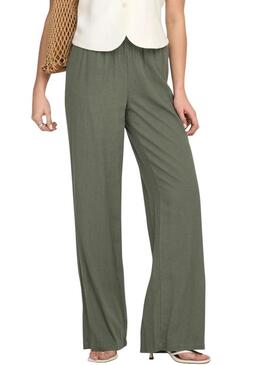 Pantaloni Only Goa verdi da donna