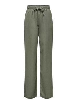 Pantaloni Only Goa verdi da donna