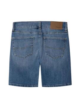 Short Pepe Jeans Cashed blu medio per bambino.