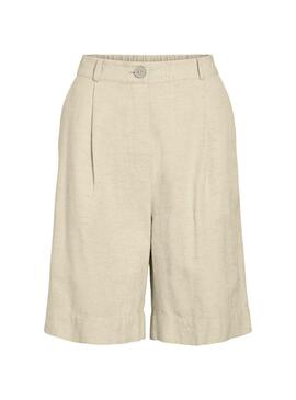 Bermuda Vila Viprisilla beige per donna.