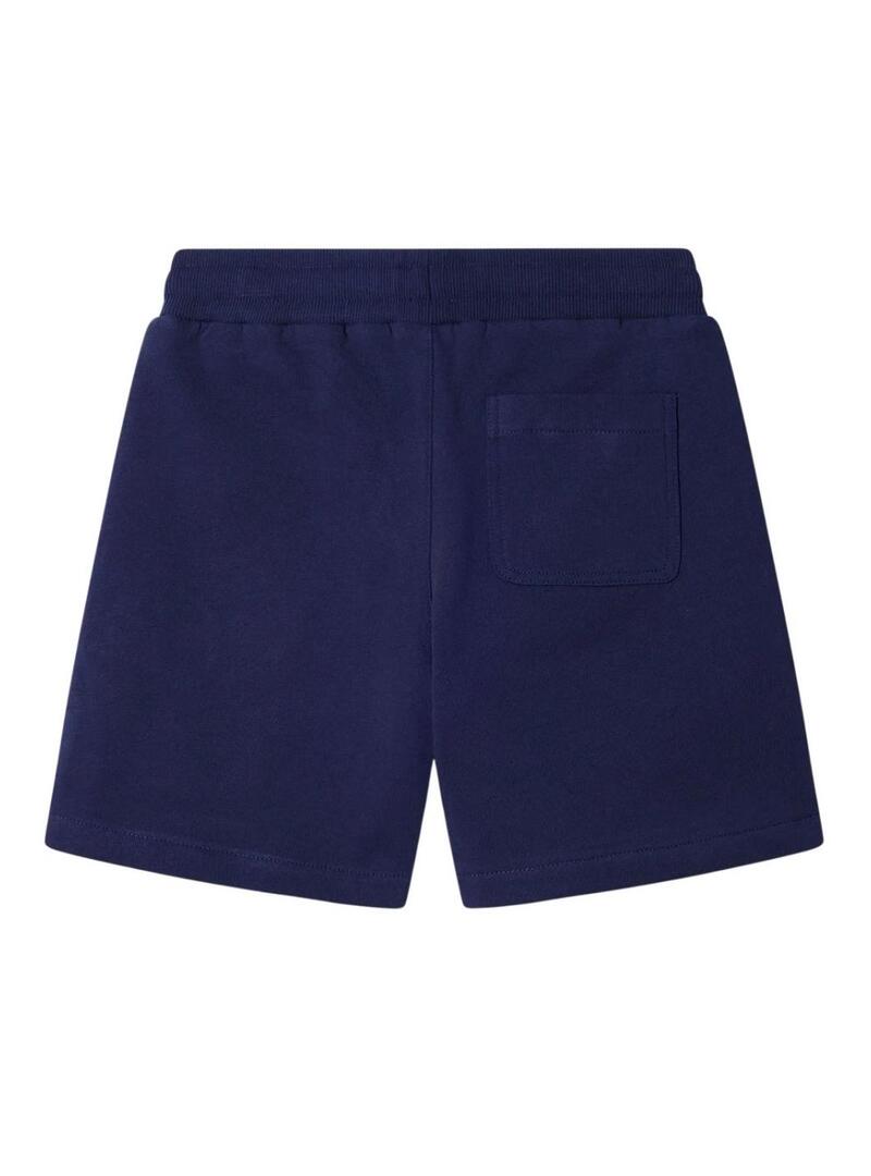 Shorts Pepe Jeans Michael blu navy per ragazzo.