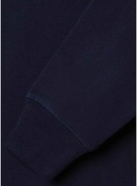 Felpa Pepe Jeans Michael logo blu scuro per bambino