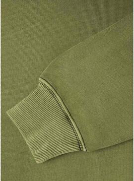 Felpa Pepe Jeans William verde kaki per bambino