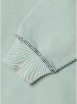 Felpa Pepe Jeans Preston verde acqua per bambino