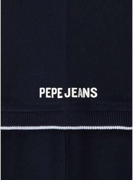 Polo Pepe Jeans Hayden di base blu marino per bambino.