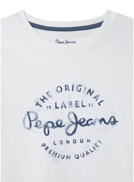 Maglietta Pepe Jeans Beckett con logo bianco per bambino