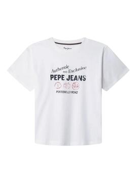 Maglietta Pepe Jeans Carter stampata con logo bianco per bambino
