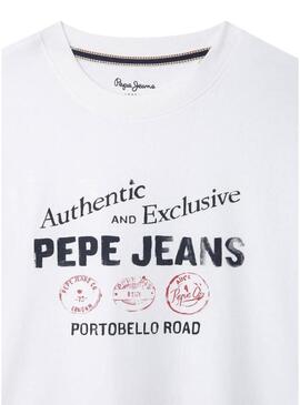 Maglietta Pepe Jeans Carter stampata con logo bianco per bambino