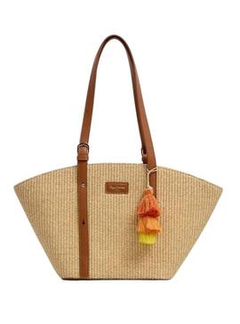 Borsa Pepe Jeans Trudy beige per donna.