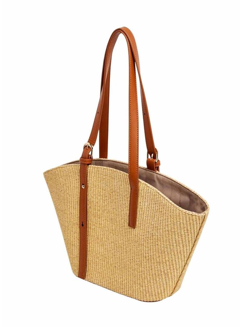 Borsa Pepe Jeans Trudy beige per donna.