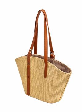 Borsa Pepe Jeans Trudy beige per donna.