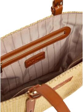 Borsa Pepe Jeans Trudy beige per donna.