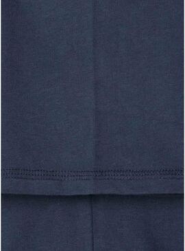 Maglietta Pepe Jeans Carter con stampa logo blu scuro per bambino