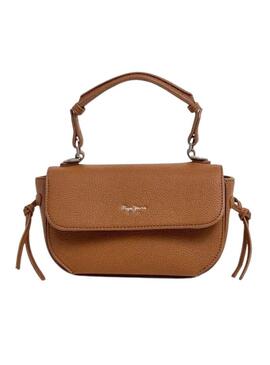 Borsa Pepe Jeans Ambra script marrone per donna