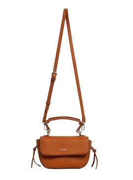 Borsa Pepe Jeans Ambra script marrone per donna