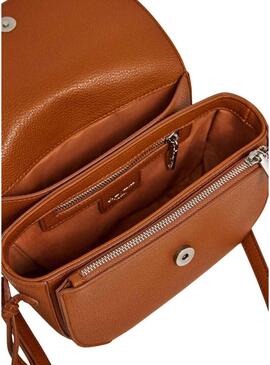 Borsa Pepe Jeans Ambra script marrone per donna