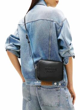 Borsa Tommy Jeans Must Camera nera per donna
